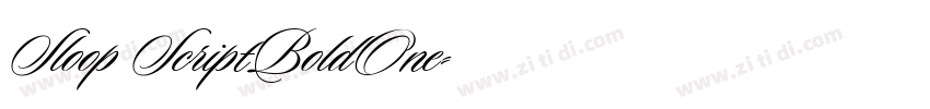 Sloop ScriptBoldOne字体转换